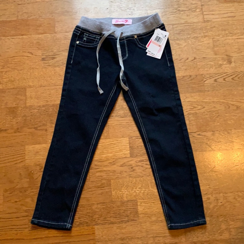BNWT girls Seven7 ankle/skinny jeans with elastic waist/ no button or zip